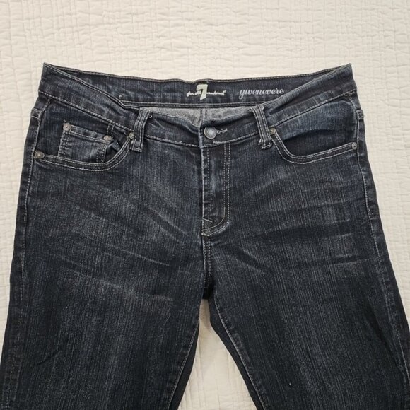 7 For All Mankind High Waist Ankle Gwenevere Jeans Women's 30 (30x31) Skinny EUC - Picture 8 of 16